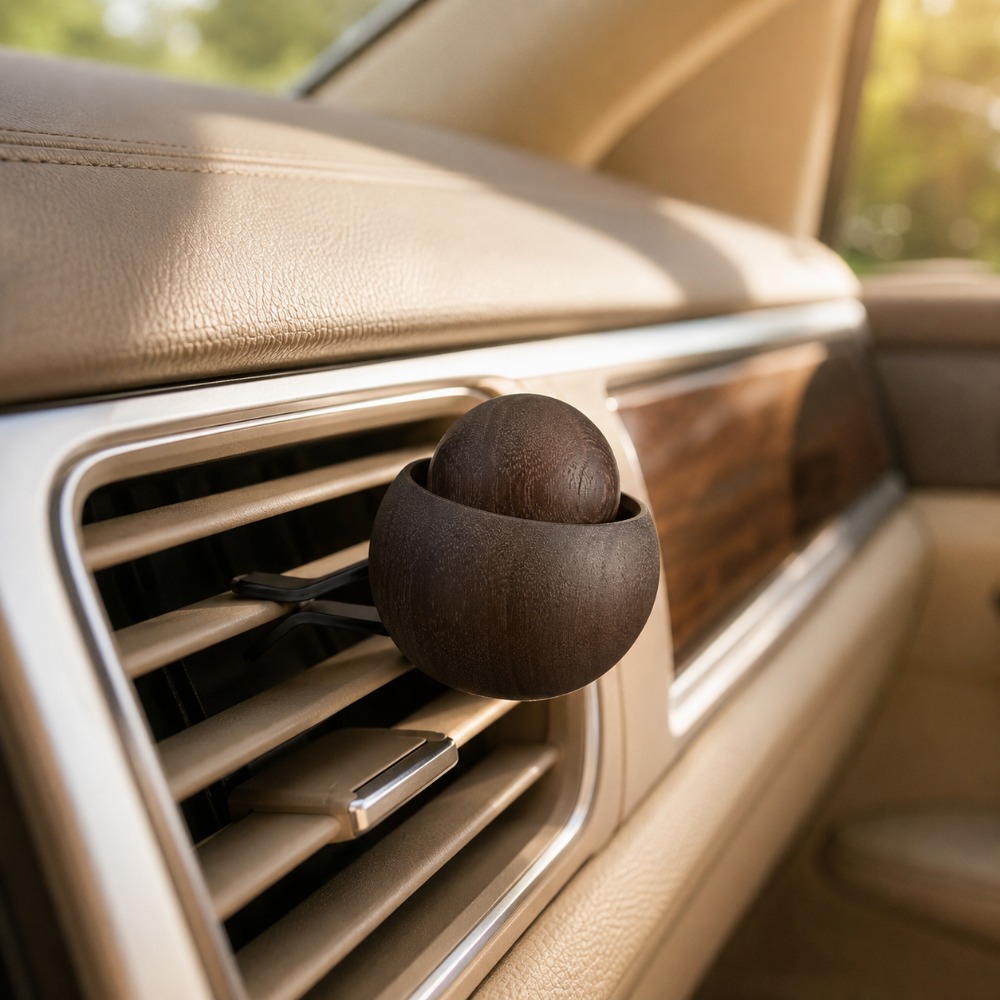 Home Fragrance Organic - Spherical Wooden Essential Oil Fragrance Diffuser