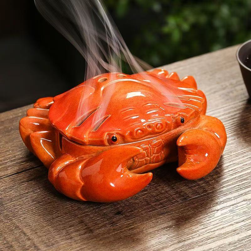 Xmas Home Fragrance - Funny Crab Shaped Incense Stove Ceramics
