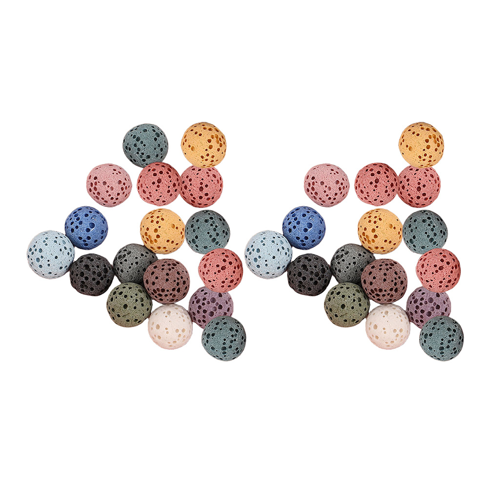 Home Fragrance Organic - 33pcs Volcanic Stone Diffuser Beads 10Mm