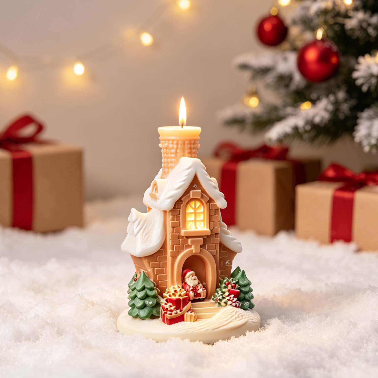 3D Santa Christmas Snow House  - Home Fragrance Gingerbread review and price