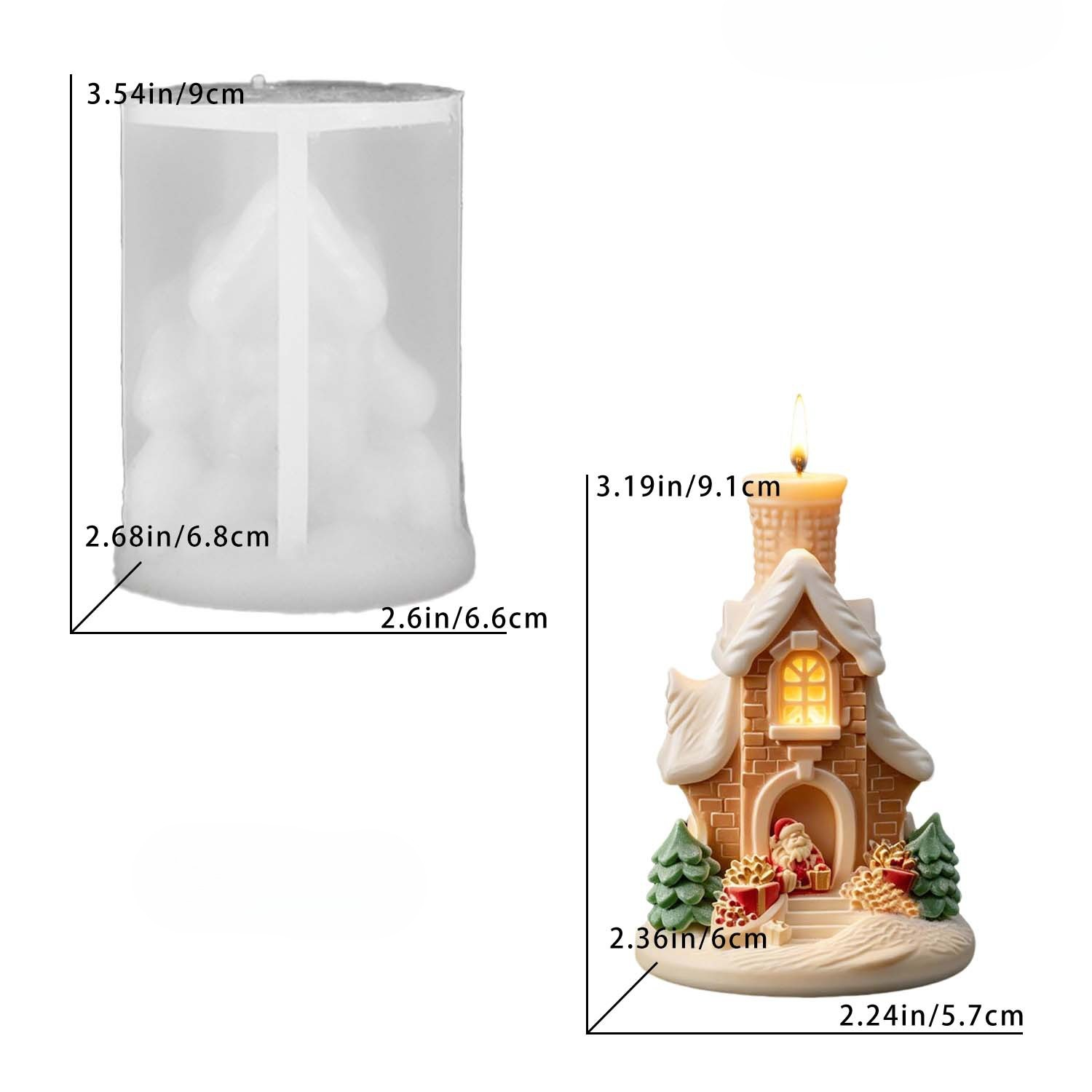 3D Santa Christmas Snow House  - Home Fragrance Gingerbread review and price